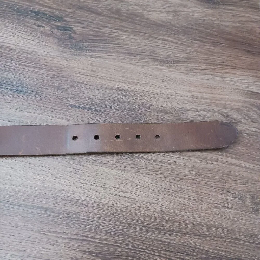 CK Calvin Klein Jeans‎ Brown Leather Belt Distressed Soft Flexible XXL Vintage